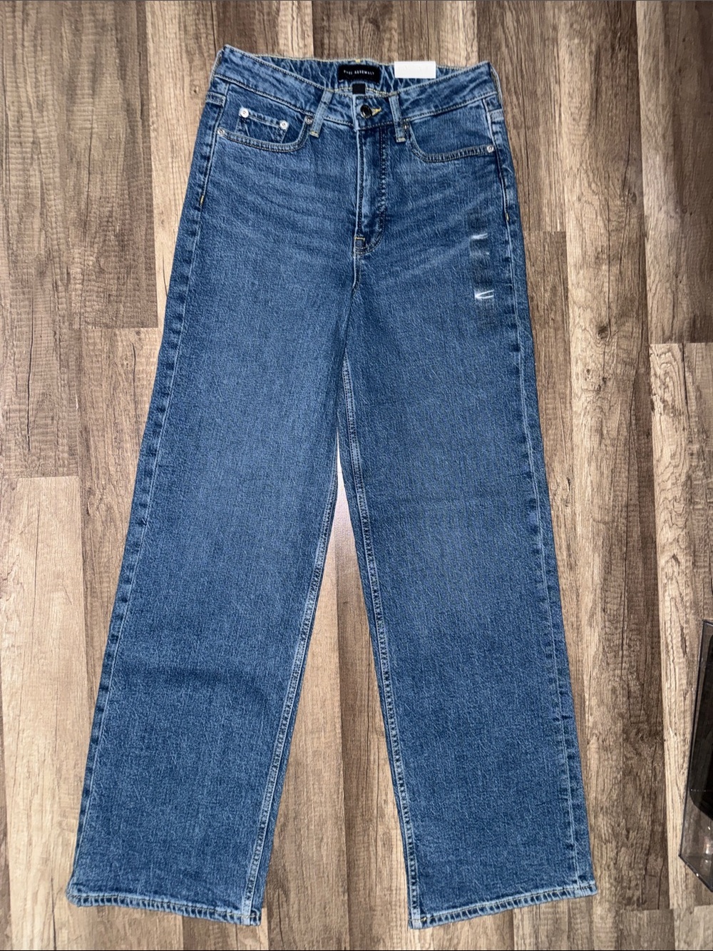 Free Assembly: The full wide straight jeans.